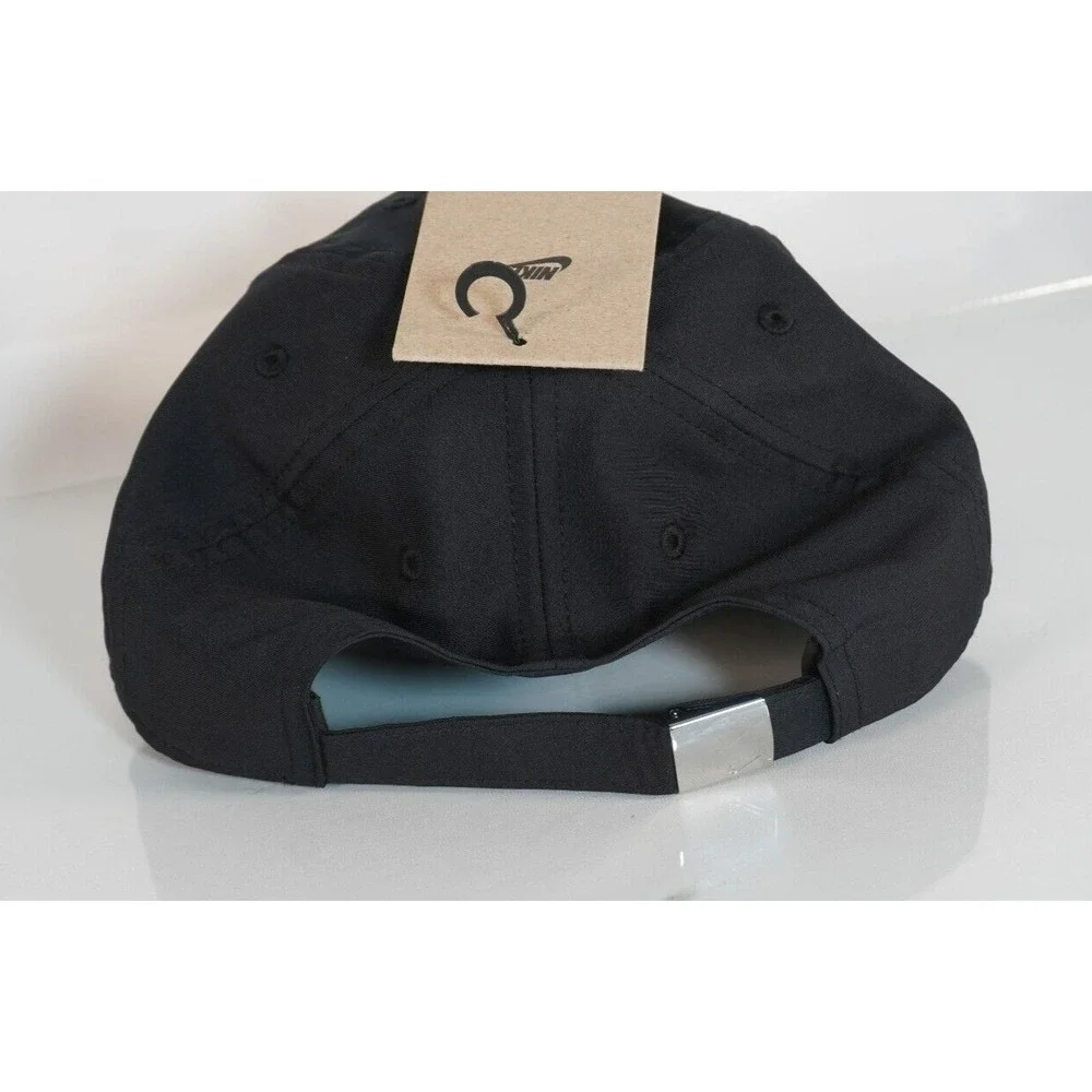 Nike Metal Chrome Swoosh Black Baseball Golf Cap Hat Kids Youth One Size - Picture 3 of 13